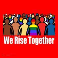 We Rise Together Against Racism For Equality Social Justice Great Gift Santa Hat thumb 1