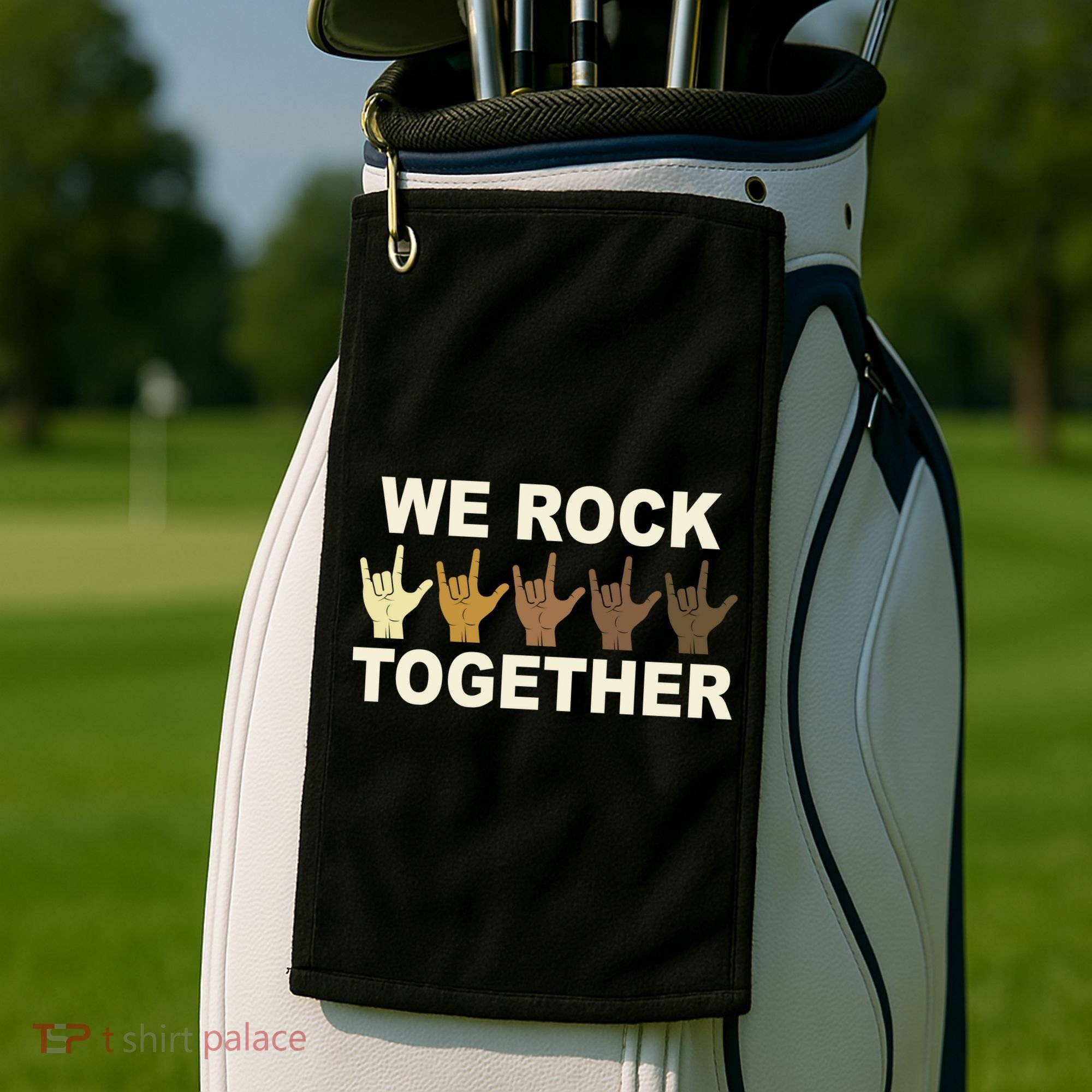 We Rock Together Equality Golf Towel