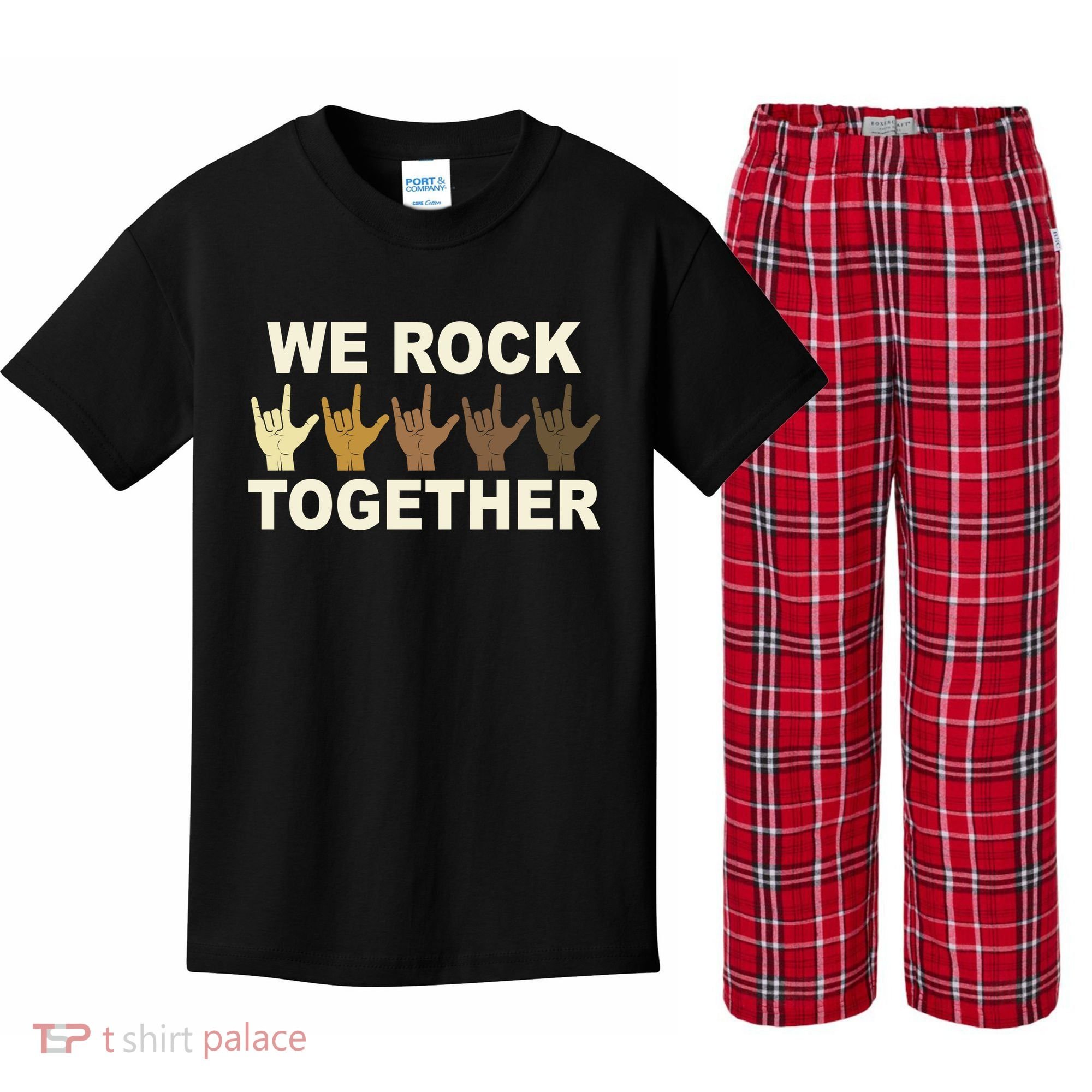 We Rock Together Equality Kids Plaid Pajama Set