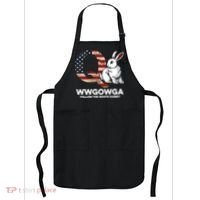 White Rabbit US Flag Q Anon Apron thumb 0