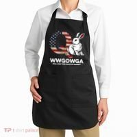 White Rabbit US Flag Q Anon Apron thumb 2