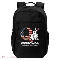 White Rabbit US Flag Q Anon Backpack thumb 0