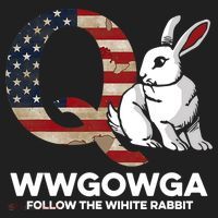 White Rabbit US Flag Q Anon Beanie thumb 2