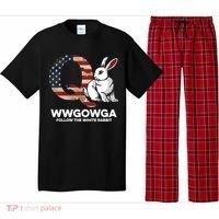 White Rabbit US Flag Q Anon Pajama Set thumb 0