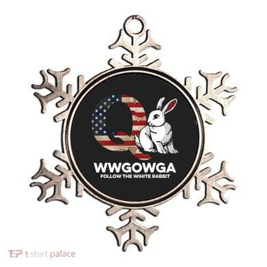 White Rabbit US Flag Q Anon Ornament