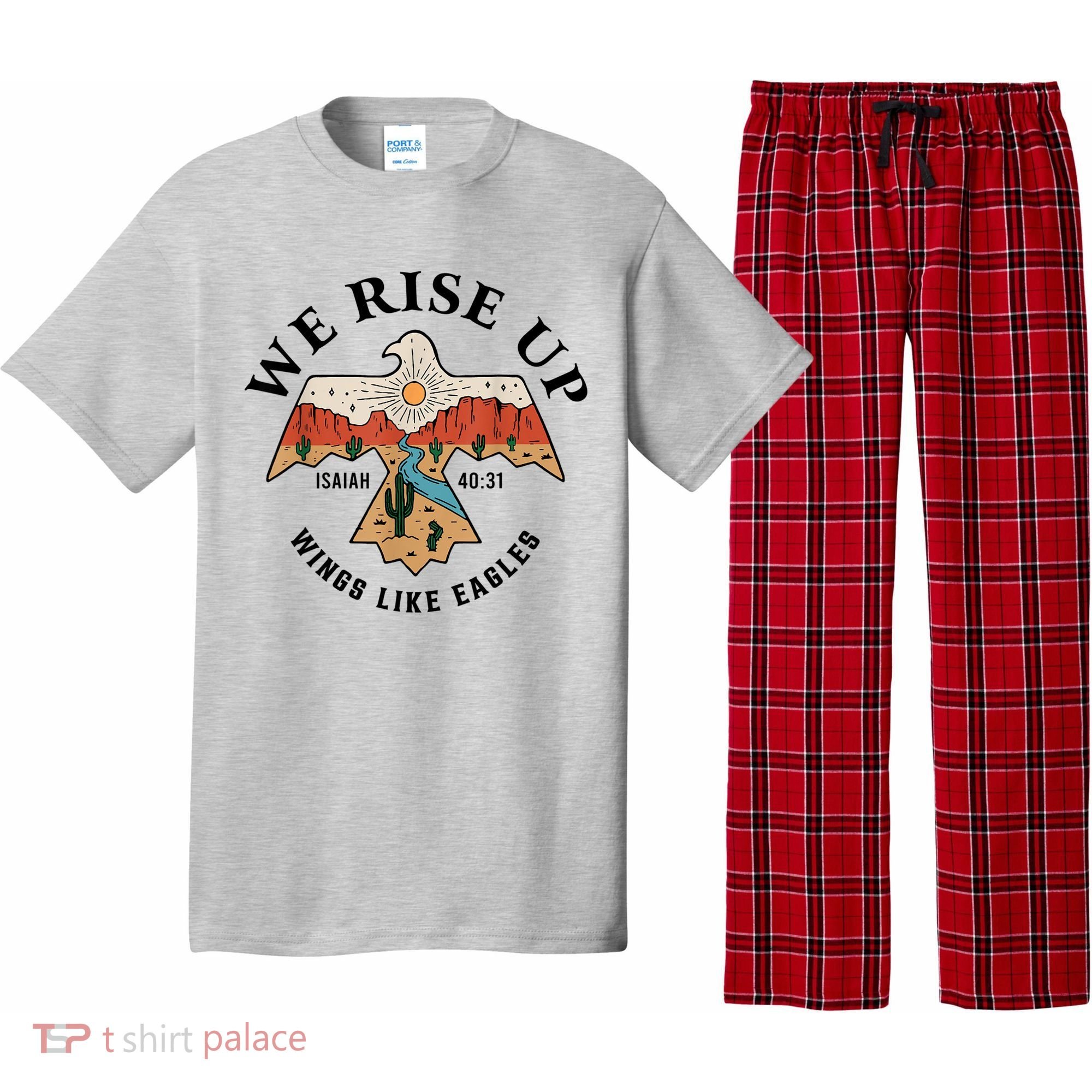 We Rise Up Wings Like Eagles Pajama Set