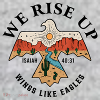 We Rise Up Wings Like Eagles Kids Sweatshirt thumb 2