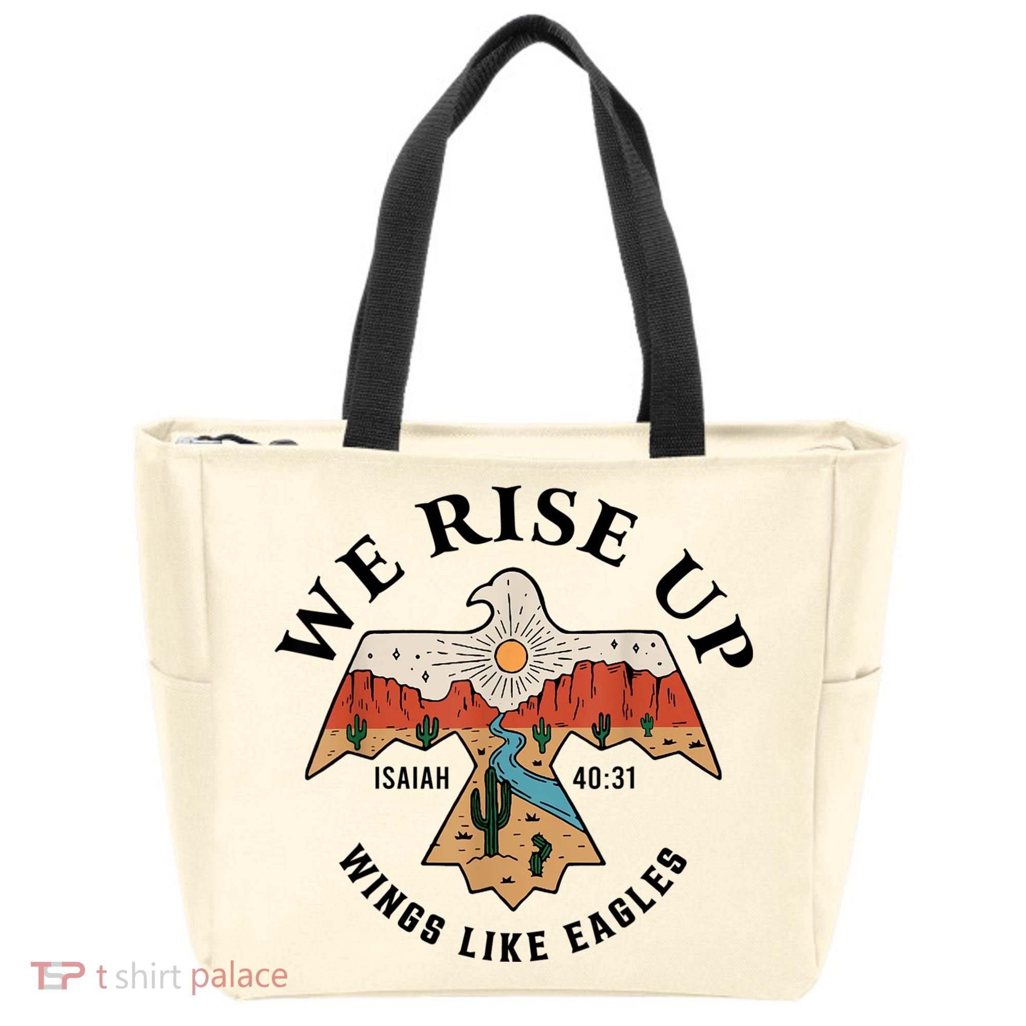 We Rise Up Wings Like Eagles Tote Bag