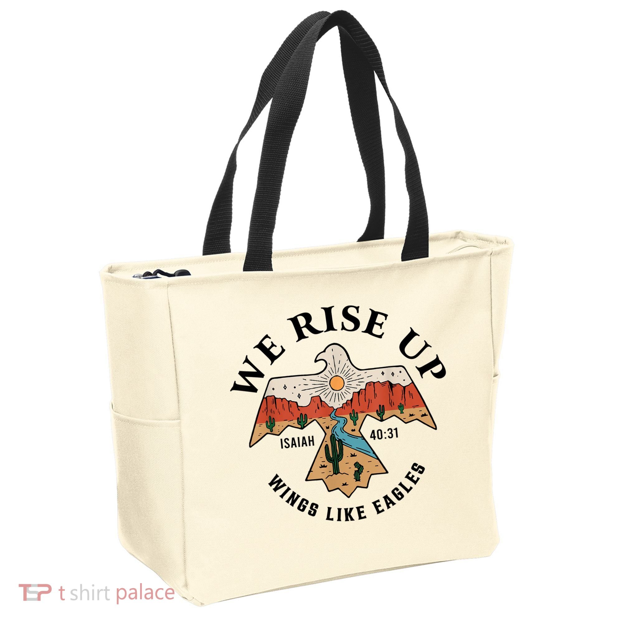 We Rise Up Wings Like Eagles Tote Bag