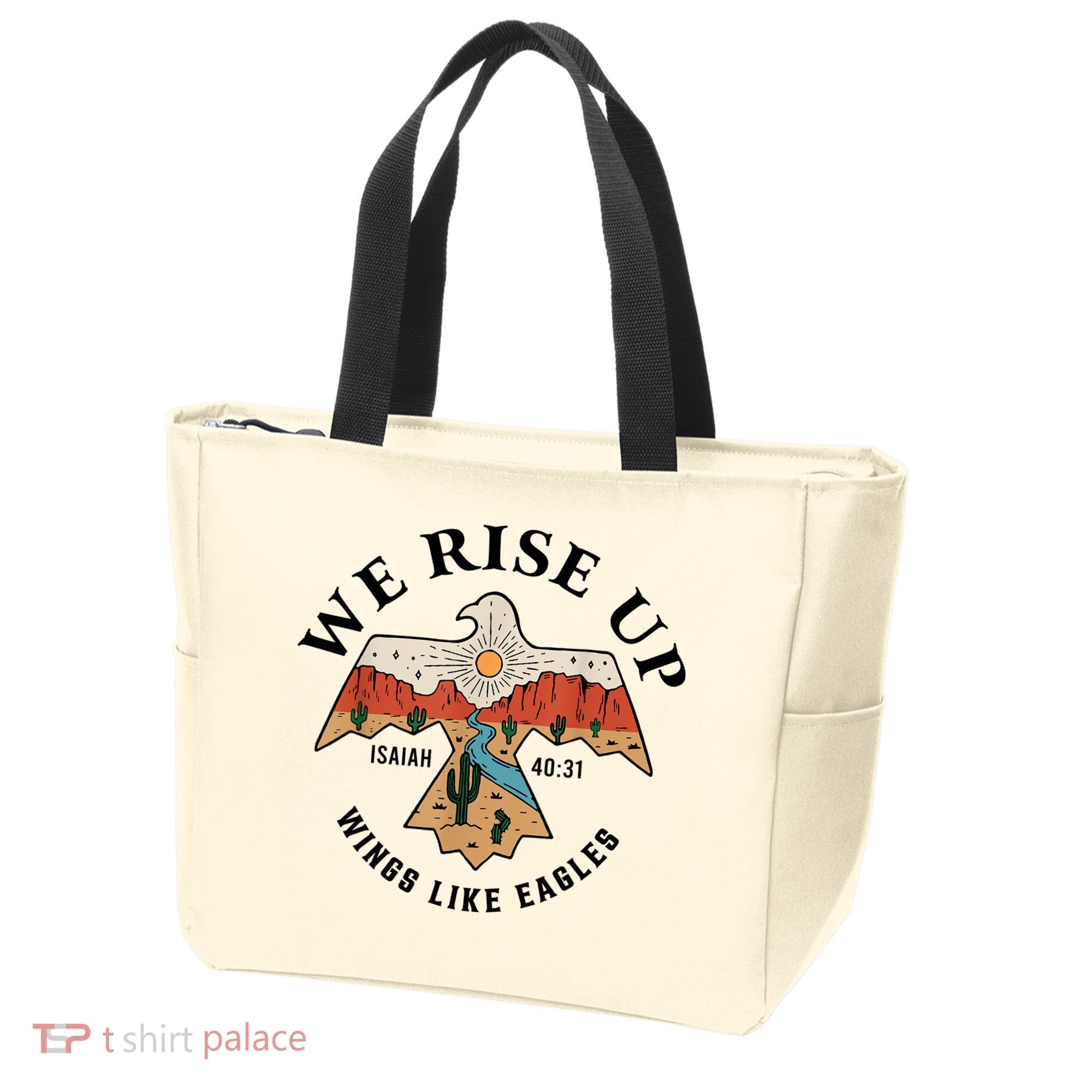 We Rise Up Wings Like Eagles Tote Bag