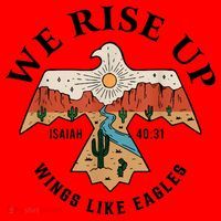 We Rise Up Wings Like Eagles Santa Hat thumb 1