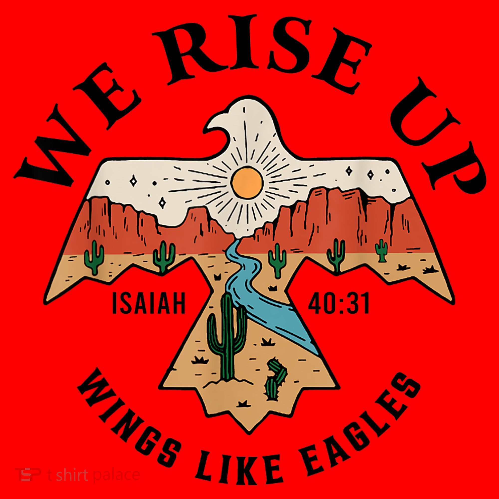 We Rise Up Wings Like Eagles Santa Hat