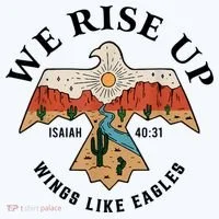 We Rise Up Wings Like Eagles Doggie Tank thumb 4