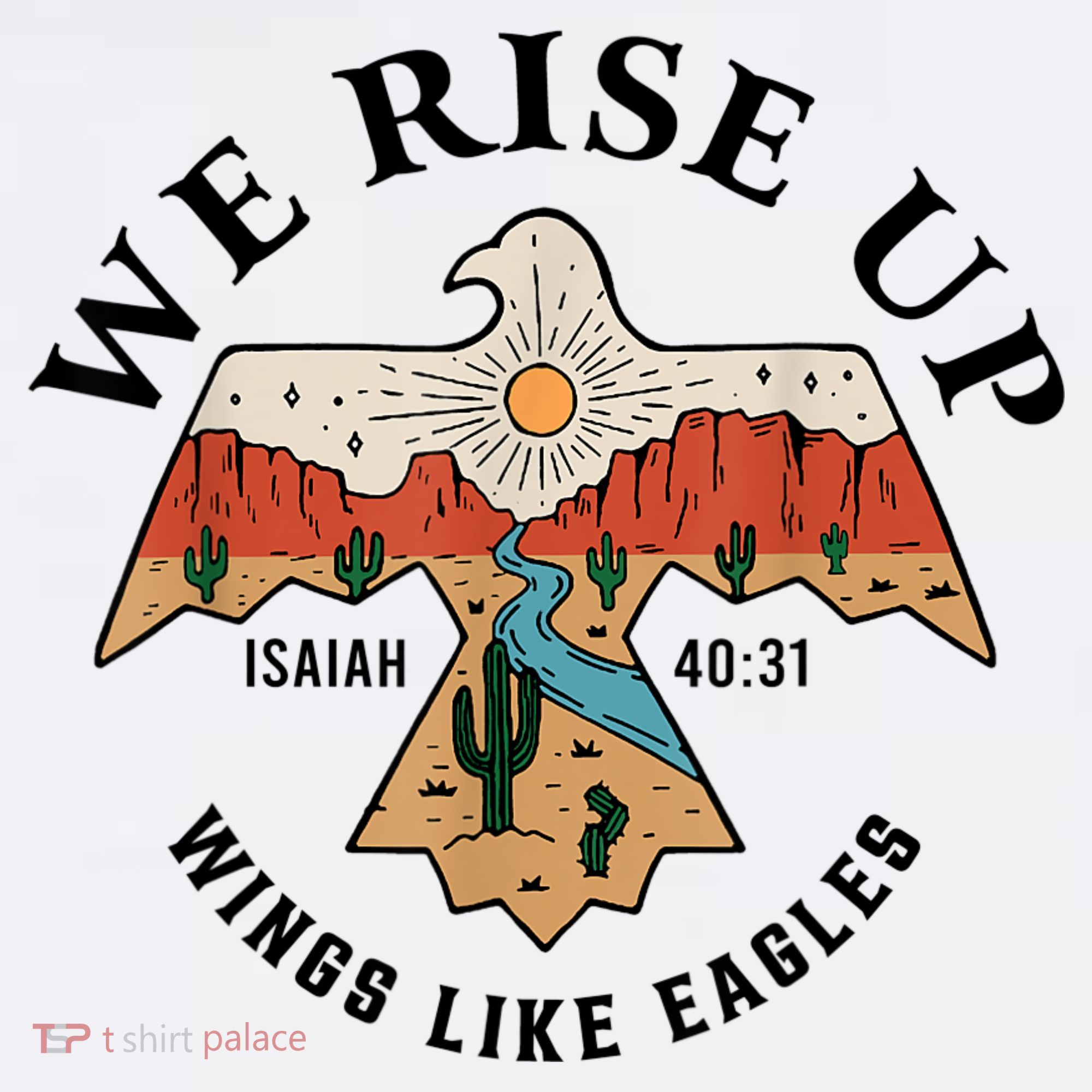 We Rise Up Wings Like Eagles Women's Tank Top