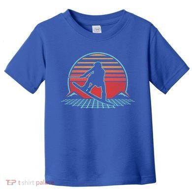 Wakeboard Retro Vintage 80s Style Wakeboarding Gift Cute Gift Toddler T-Shirt