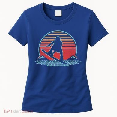 Wakeboard Retro Vintage 80s Style Wakeboarding Gift Cute Gift Women's T-Shirt