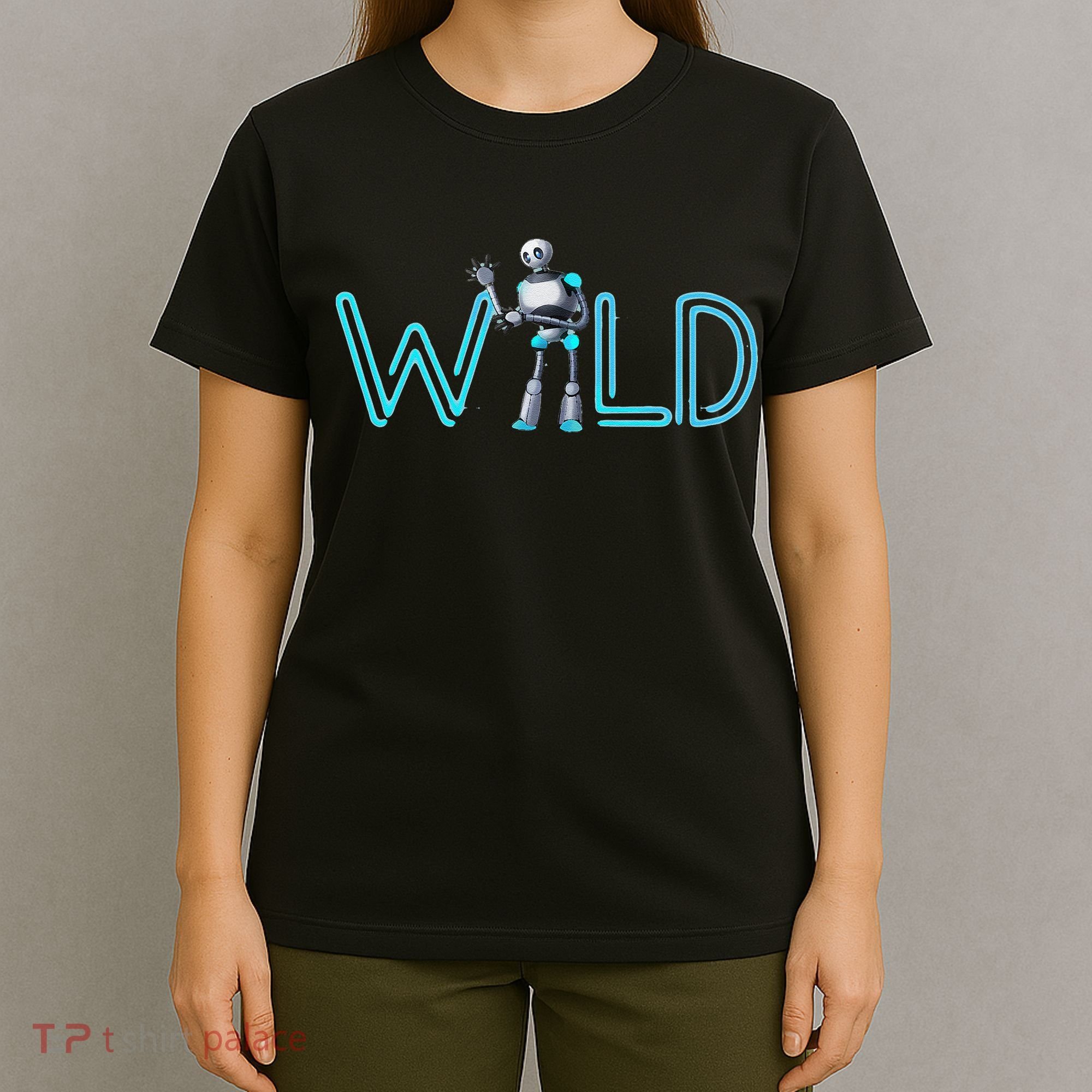 Wild Retro Vintage Robotic Robot Scifi Tech Art Gift T-Shirt