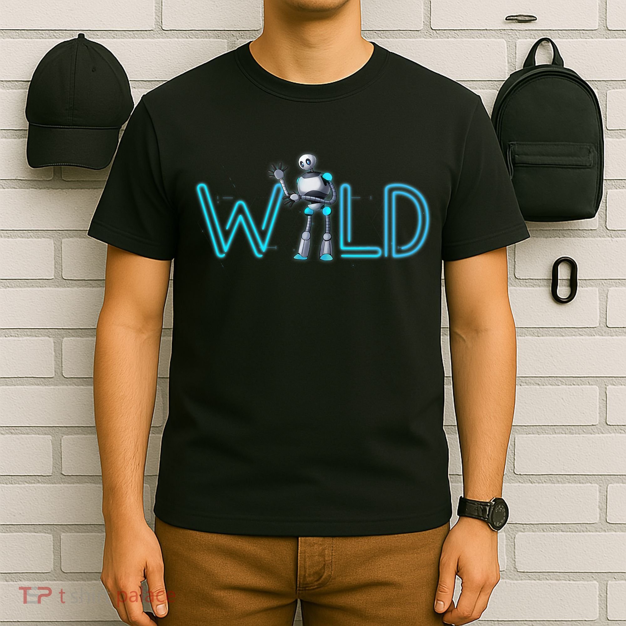 Wild Retro Vintage Robotic Robot Scifi Tech Art T-Shirt
