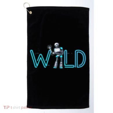 Wild Retro Vintage Robotic Robot Scifi Tech Art Golf Towel