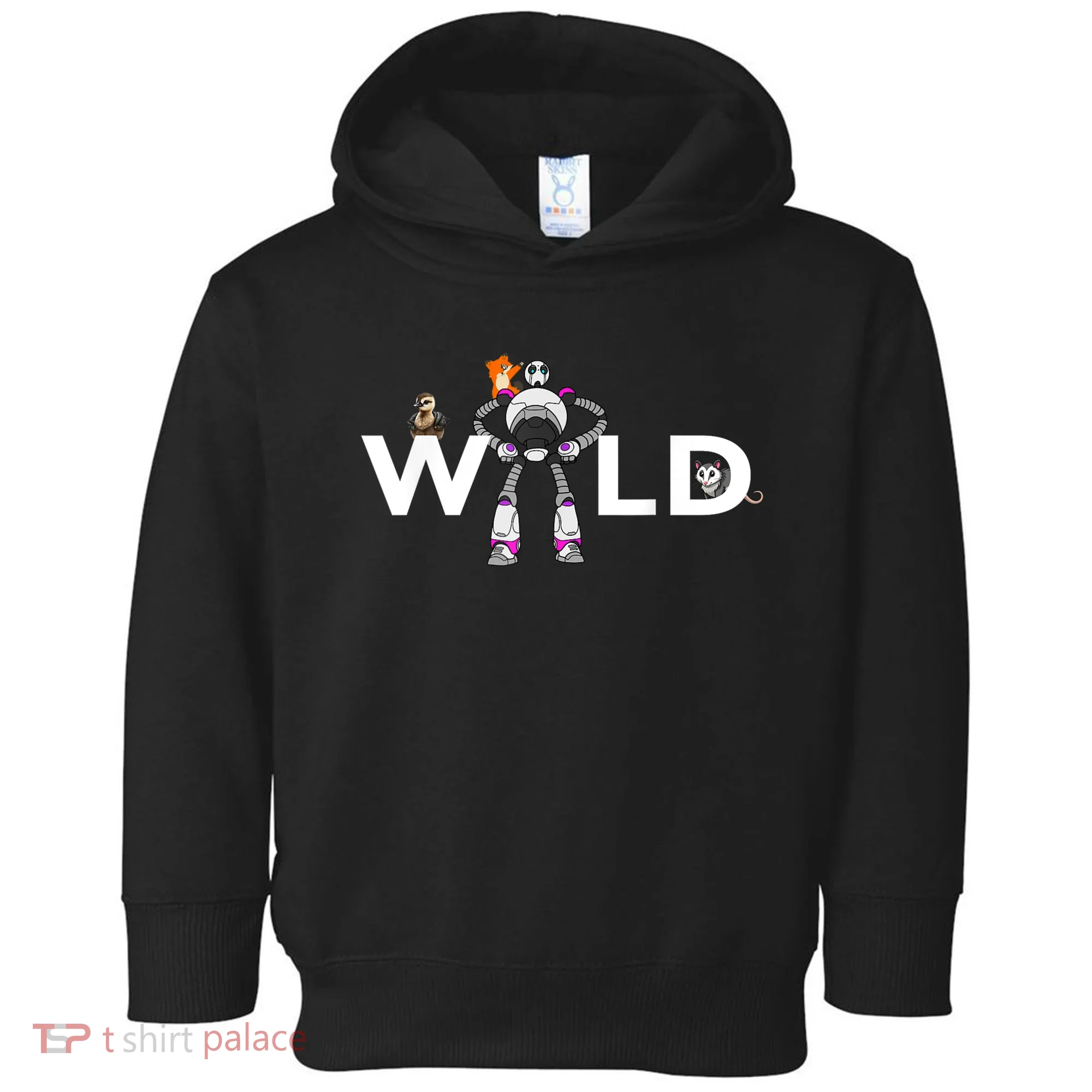 Wild Retro Vintage Robotic Robot Art Science & Math Toddler Hoodie