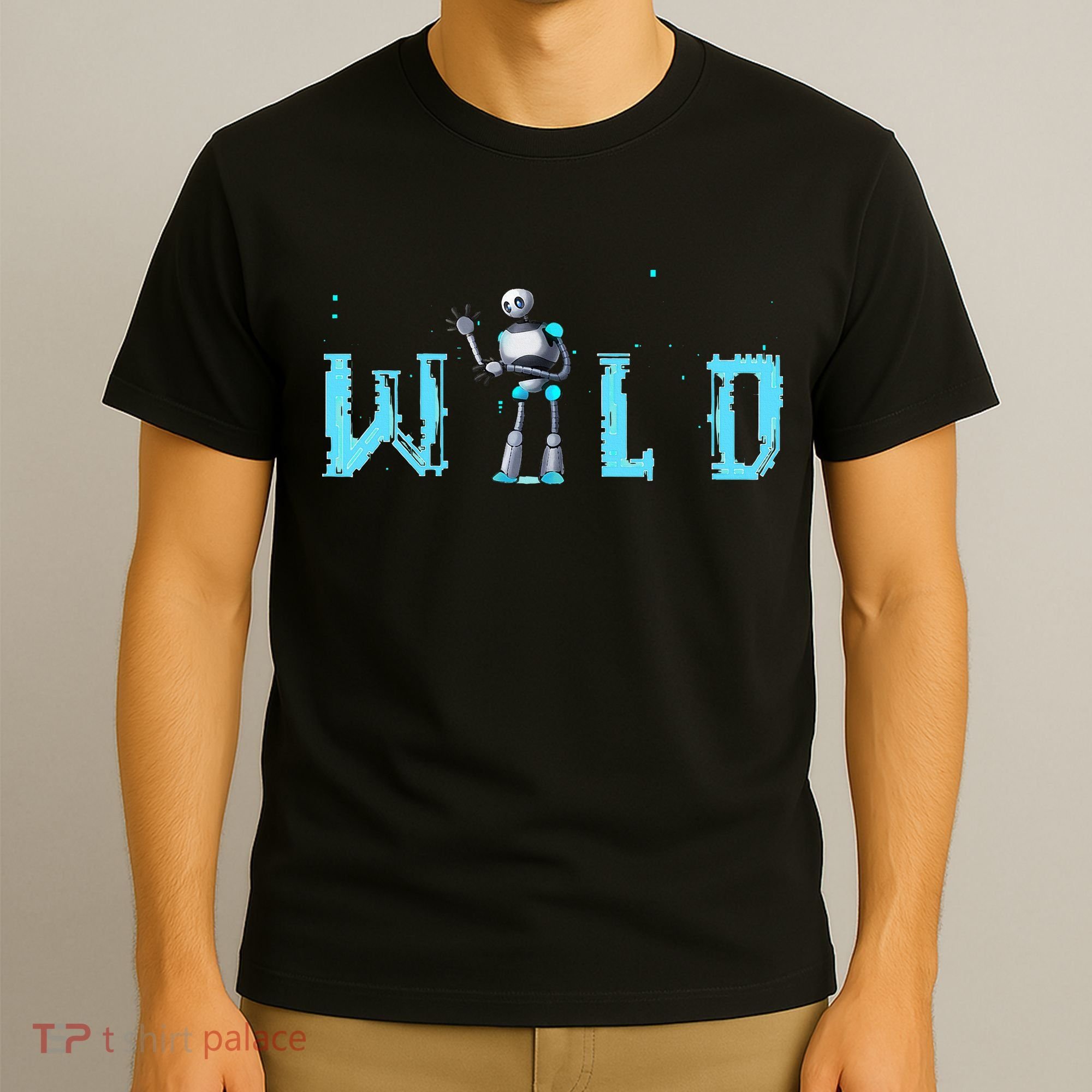 Wild Retro Vintage Robotic Robot Scifi Tech Art T-Shirt