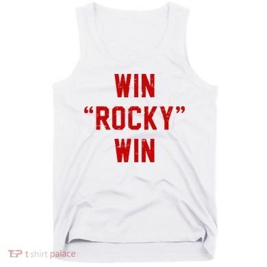 Win Rocky Win Pre Distessed Font Tank Top