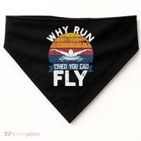 Why Run When You Can Fly Butterfly Stroke Swim Team Swimmi USA-Made Doggie Bandana thumb 0