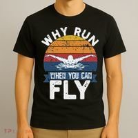 Why Run When You Can Fly Butterfly Stroke Swim Team Swimmi T-Shirt thumb 3