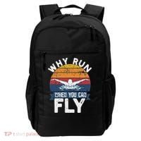 Why Run When You Can Fly Butterfly Stroke Swim Team Swimmi Backpack thumb 0