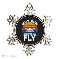 Why Run When You Can Fly Butterfly Stroke Swim Team Swimmi Ornament thumb 0