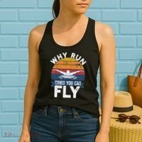 Why Run When You Can Fly Butterfly Stroke Swim Team Swimmi Women's Tank Top thumb 2