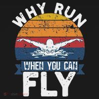 Why Run When You Can Fly Butterfly Stroke Swim Team Swimmi Toddler Hoodie thumb 2