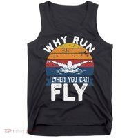 Why Run When You Can Fly Butterfly Stroke Swim Team Swimmi Tank Top thumb 0