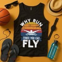 Why Run When You Can Fly Butterfly Stroke Swim Team Swimmi Tank Top thumb 4