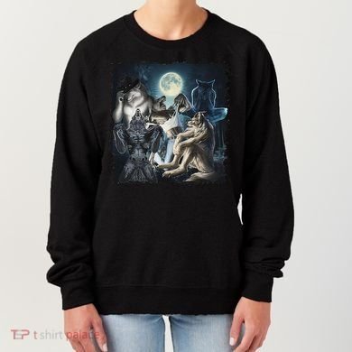 Wolf Ripping Werewolf Alpha Wolf Funny Oddly Meme Women's Sweatshirt