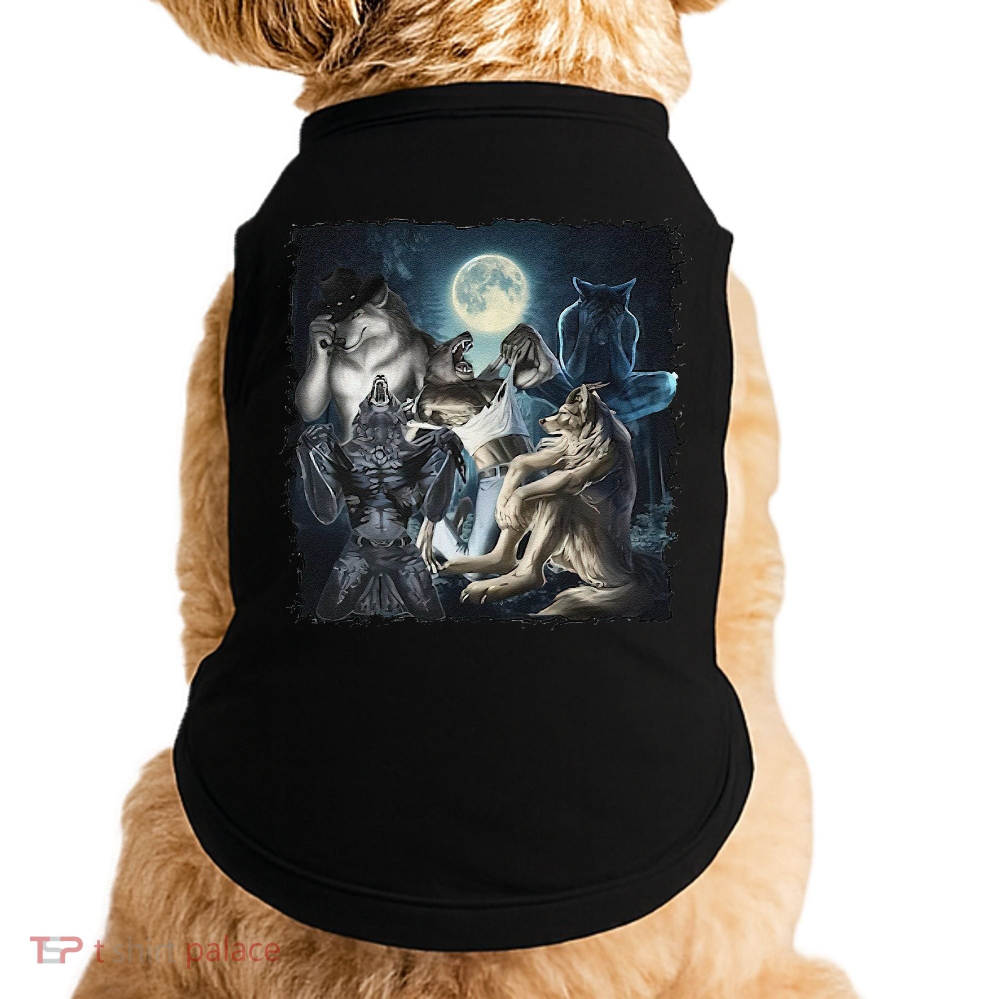 Wolf Ripping Werewolf Alpha Wolf Funny Oddly Meme Doggie Tank