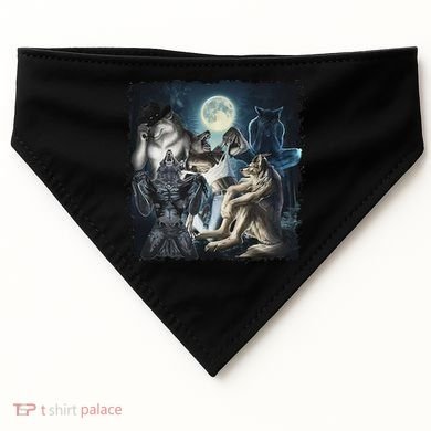 Wolf Ripping Werewolf Alpha Wolf Funny Oddly Meme USA-Made Doggie Bandana