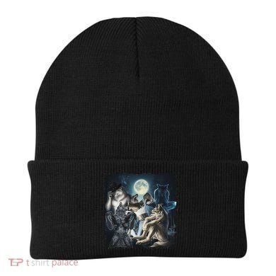 Wolf Ripping Werewolf Alpha Wolf Funny Oddly Meme Beanie