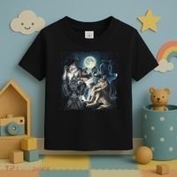 Wolf Ripping Werewolf Alpha Wolf Funny Oddly Meme Toddler T-Shirt thumb 3
