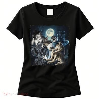 Wolf Ripping Werewolf Alpha Wolf Funny Oddly Meme Women's T-Shirt
