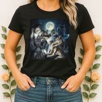 Wolf Ripping Werewolf Alpha Wolf Funny Oddly Meme Women's T-Shirt thumb 2