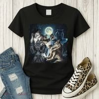 Wolf Ripping Werewolf Alpha Wolf Funny Oddly Meme Women's T-Shirt thumb 3