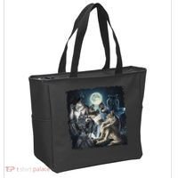 Wolf Ripping Werewolf Alpha Wolf Funny Oddly Meme Tote Bag thumb 2