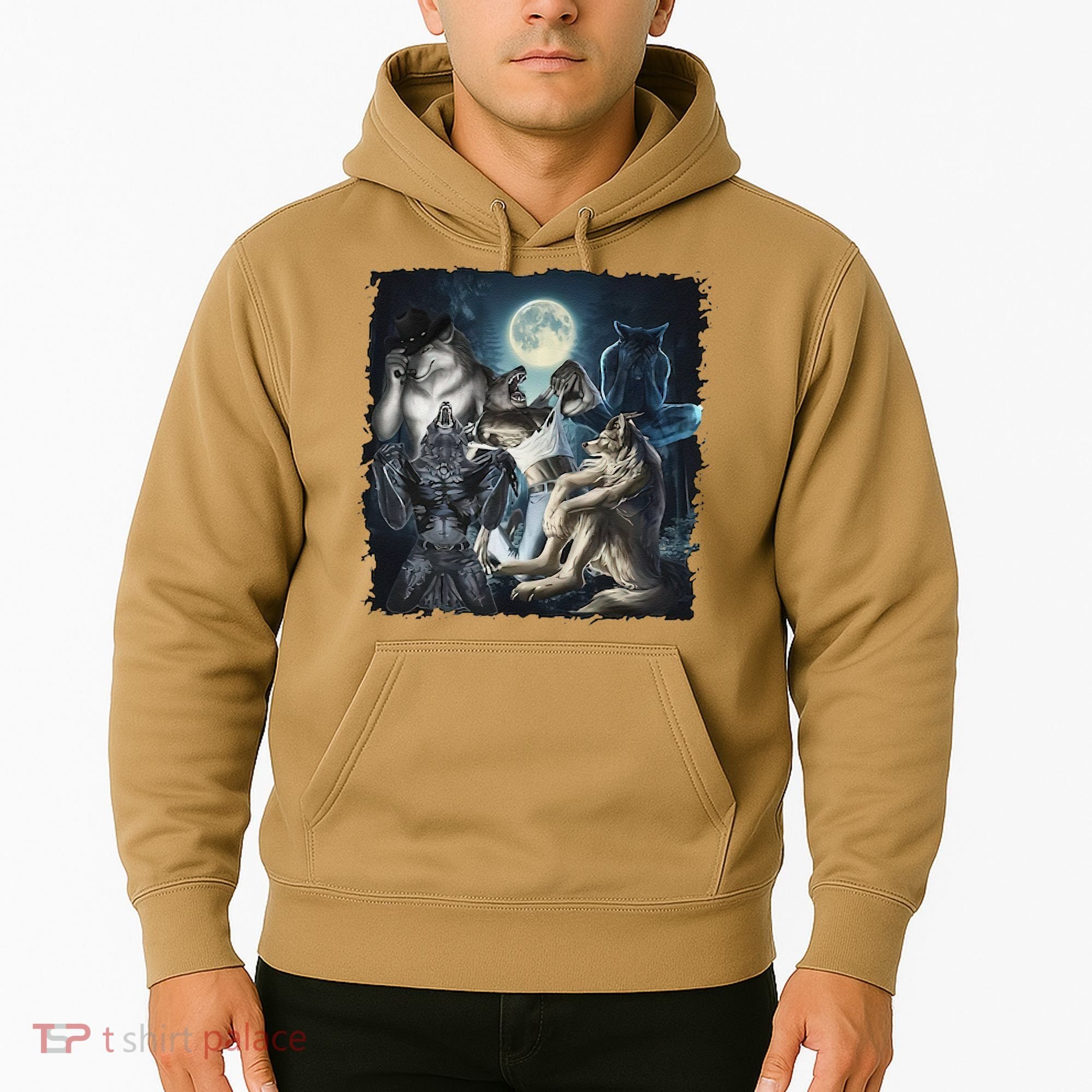 Wolf Ripping Werewolf Alpha Wolf Funny Oddly Meme Hoodie
