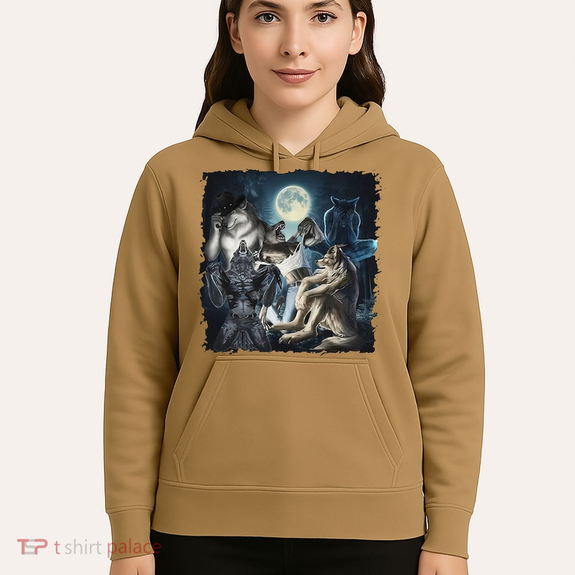 Wolf Ripping Werewolf Alpha Wolf Funny Oddly Meme Hoodie