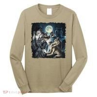 Wolf Ripping Werewolf Alpha Wolf Funny Oddly Meme Long Sleeve Shirt thumb 0