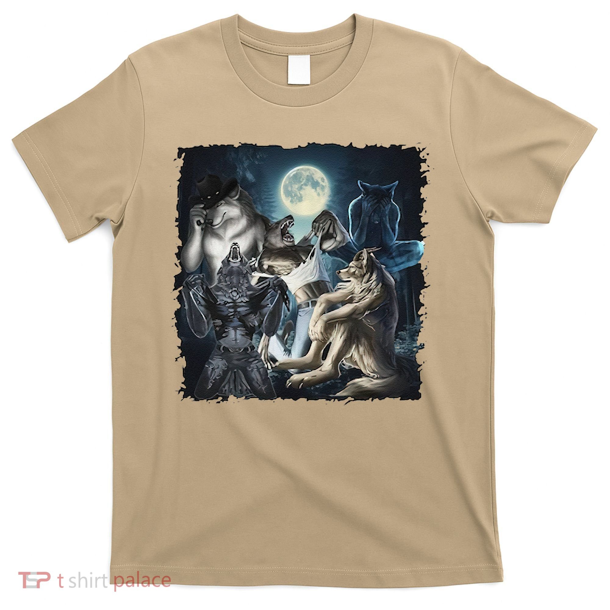 Wolf Ripping Werewolf Alpha Wolf Funny Oddly Meme T-Shirt