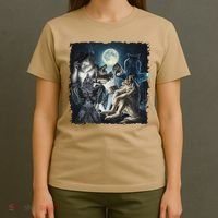 Wolf Ripping Werewolf Alpha Wolf Funny Oddly Meme T-Shirt thumb 4
