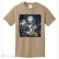 Wolf Ripping Werewolf Alpha Wolf Funny Oddly Meme Kids T-Shirt thumb 0