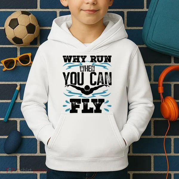 Why Run When You Can Fly Kids Hoodie